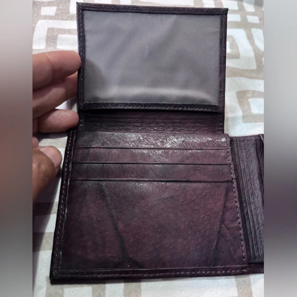 Buxton Dark Brown Dakota Leather wallet Vintage